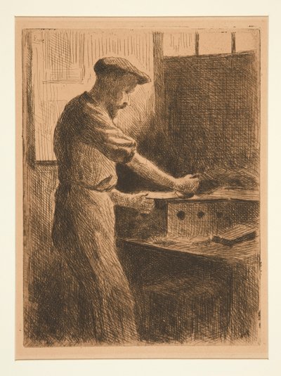 Auguste Delatre al lavoro da Maximilien Luce