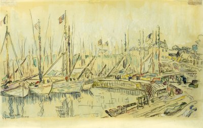 Chiatte sulla Senna; Les Peniches sur la Seine da Maximilien Luce
