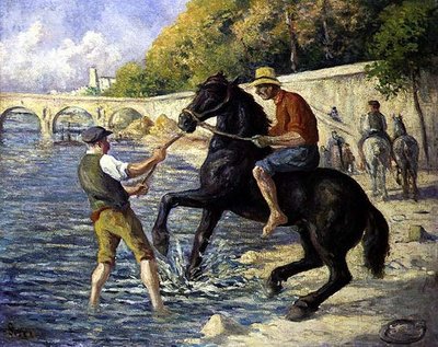 Lavare i Cavalli, c.1910 da Maximilien Luce