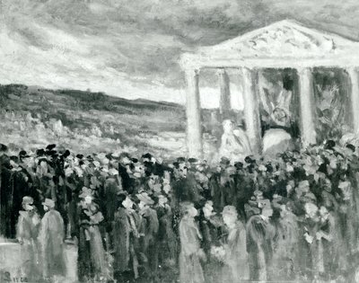 Sepoltura di Auguste Rodin alla Villa des Brillants, 1917 da Maximilien Luce