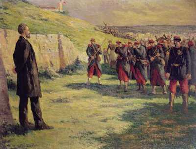 Plotone di esecuzione pronto a sparare a Eugene Varlin da Maximilien Luce