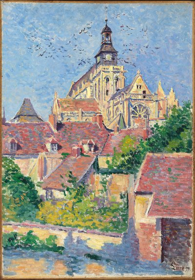 Cattedrale di Gisors, vista da Fosse aux Tanneurs da Maximilien Luce