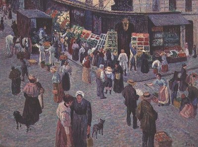 La Rue des Abbesses da Maximilien Luce