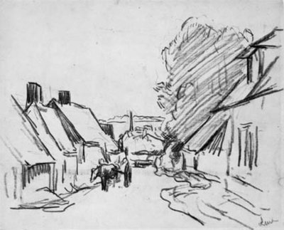 Strada di campagna con carrozza. Éragny-sur-Epte (?) da Maximilien Luce