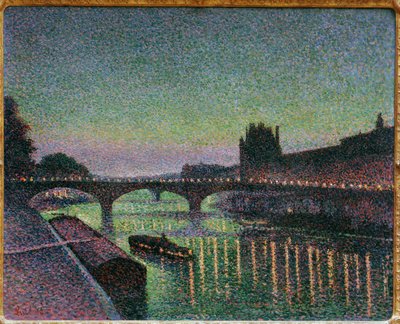 Il Louvre e il Ponte del Carrousel, effetto notte da Maximilien Luce