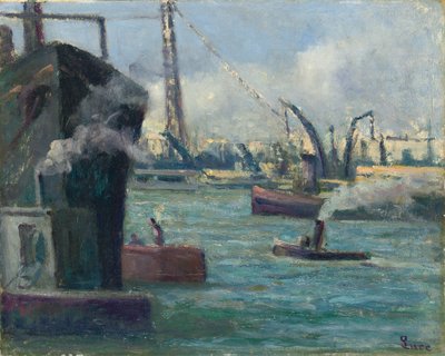 Porto di Rouen da Maximilien Luce