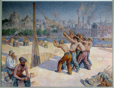 Tamburini sul Quai de la Seine a Billancourt da Maximilien Luce