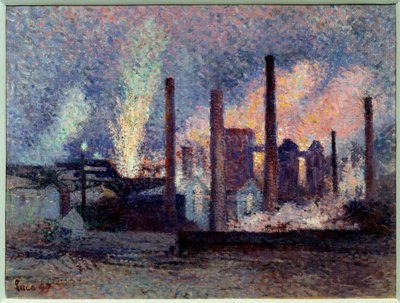 Veduta delle acciaierie di Charleroi, Belgio da Maximilien Luce