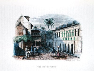 Rue de Cayenne, Guyana Francese, illustrazione da 