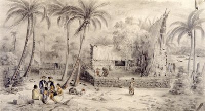 Villaggio in Oceania da Maximilien Radiguet
