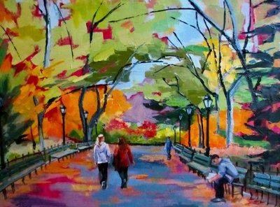 Parco autunnale dai colori vivaci da Maxine Shore