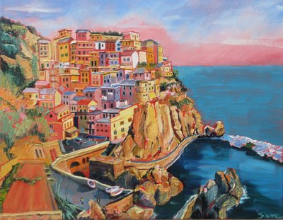 Colorato paesino costiero italiano da Maxine Shore