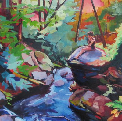 Ruscello della foresta contemplativa da Maxine Shore