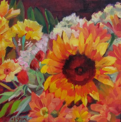 Mazzo di girasoli dorati da Maxine Shore