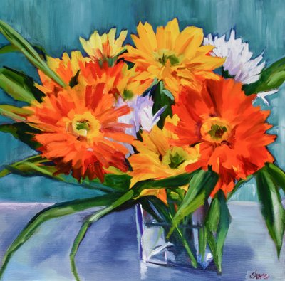 Composizione floreale dai colori vivaci da Maxine Shore