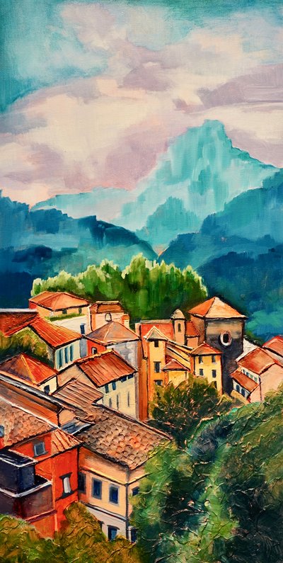 Vivace villaggio di montagna da Maxine Shore