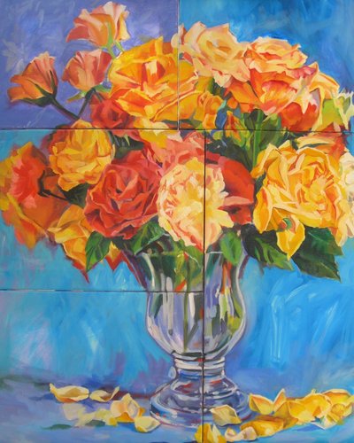 Bouquet di rose dai colori vivaci da Maxine Shore
