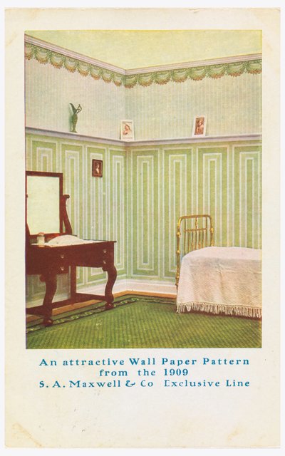 Cartolina, Pubblicità su cartolina commerciale da Maxwell and Co. S.A.