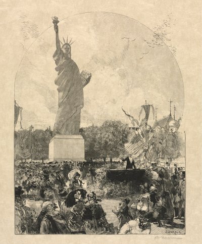 La Libertà che Illumina il Mondo, Offerta alla Città di Parigi dagli Americani da May 30 Publiished in Le Monde