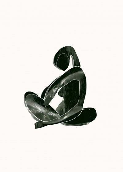 Figura seduta astratta da May Hilma
