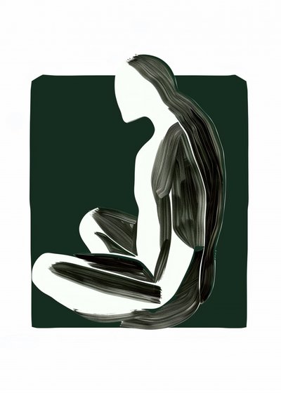 Figura seduta in silenzio da May Hilma