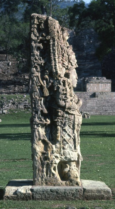 Stela H di Copan, Periodo Classico Tardo, c.730 d.C. da Mayan