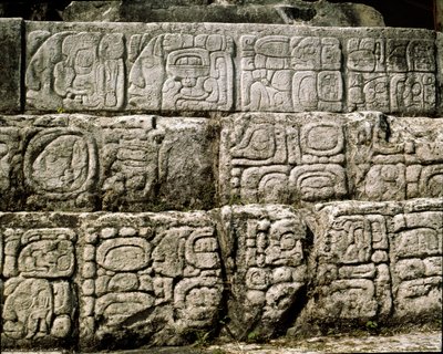 Glifi nella casa C, patio 2 nel palazzo da Mayan