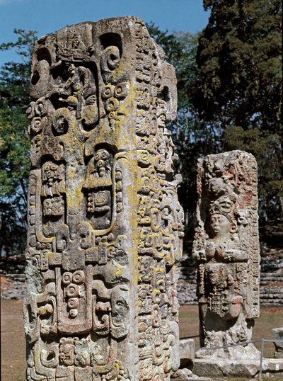 Stele A e C, Plaza de Ceremonias, 731 d.C. da Mayan