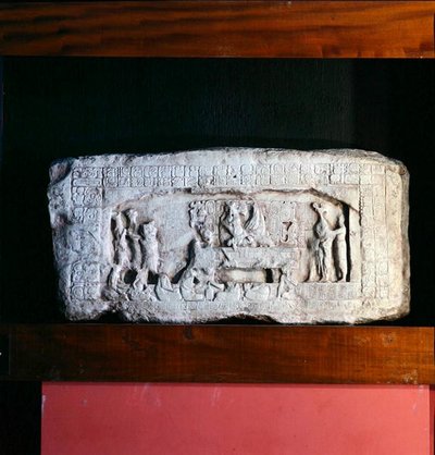 Architrave 3 da Piedras Negras, Peten, Guatemala, Tardo periodo classico (600-900 d.C.) da Mayan Mayan