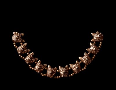 Arte precolombiana, civiltà Maya, periodo postclassico: collana d