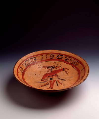 Arte precolombiana, civiltà Maya, periodo classico: vaso tripode in argilla dipinta. Da Peten, Guatemala da Mayan Mayan