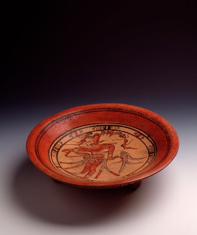 Arte precolombiana, civiltà Maya, periodo classico: vaso a treppiede in argilla dipinta. Da Petén, Guatemala da Mayan Mayan