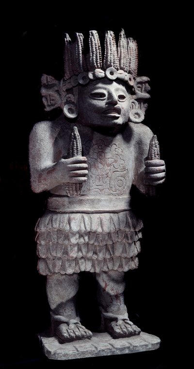 Civiltà precolombiana: statua maya che rappresenta il dio delle fanciulle. Parigi, Museo dell