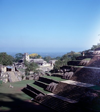 Civiltà precolombiana: vista del sito di Palenque nel Chiapas. Periodo classico Maya da Mayan Mayan