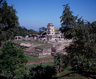 Civiltà precolombiana: vista del sito di Palenque in Chiapas. Periodo classico Maya da Mayan Mayan