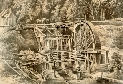 Mulino per la frantumazione del quarzo, Australia, 1879 da McFarlane and Erskine