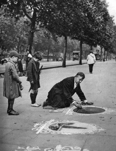 Artista di strada, Embankment, Londra da McLeish
