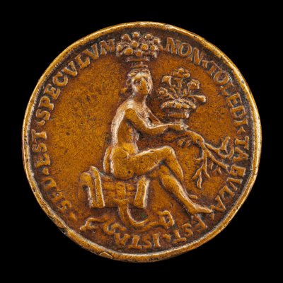 Donna seduta su una sella [retro] da Medallist of 1518