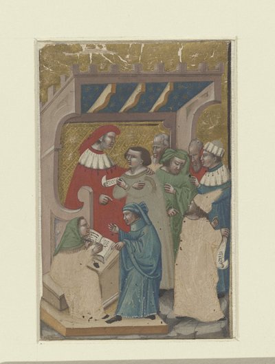 Scena intorno a una sentenza di un giudice da Meester van 1346