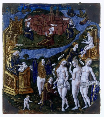 Placca con il Giudizio di Paride da Meester van de Aeneis (attributed to)