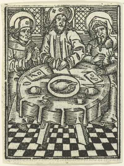 La cena di Emmaus da Meester van de Delbecq Schreiber Passie (attributed to)