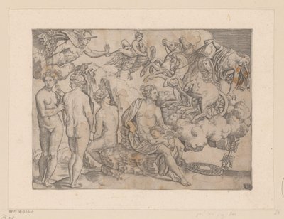 Venere con Amore e Giove con Ganimede da Meester van de Dobbelsteen