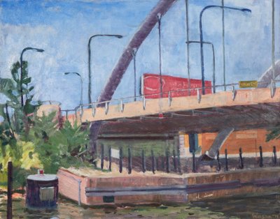 Ponte Damen dal fiume, 2011 (olio su tela) da Megan Williamson