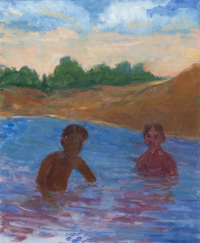 Nuotata serale, 2017 (olio su tela) da Megan Williamson