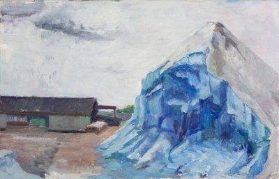 Pile di sale lungo il Cal Sag Canal, 2014 (olio su tela) da Megan Williamson