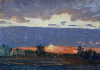 Senza titolo (Serie del cielo), 2021 (olio su tela) da Megan Williamson