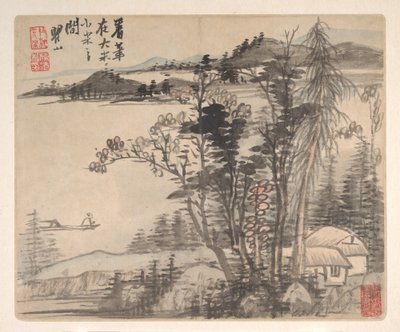 Paesaggi dopo Antichi Maestri, 1693 da Mei Qing
