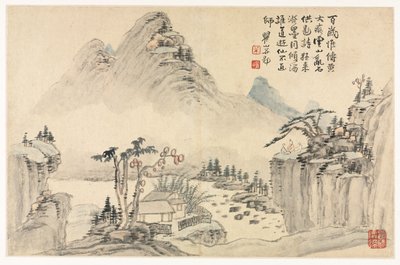 Paesaggi in vari stili dopo i vecchi maestri da Mei Qing