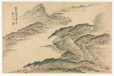Paesaggi in vari stili dopo i vecchi maestri, 1690 da Mei Qing