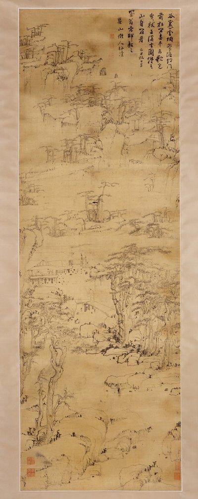 Passeggiata in una valle nebbiosa (1649) da Mei Qing